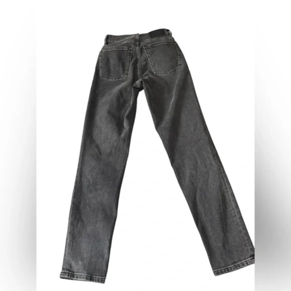 EVERLANE - Curvy Cheeky Straight Skinny Jeans Black Gray Wash Size 23 - Picture 5 of 9